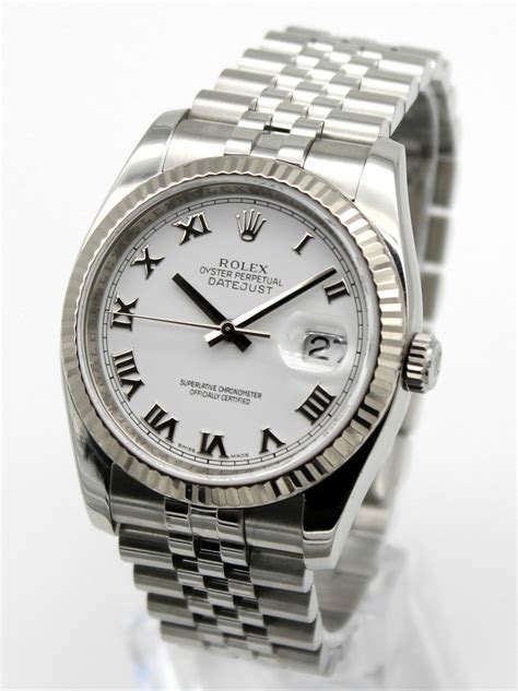 rolex datejust 116234 white roman|rolex datejust 116234 men's watch.